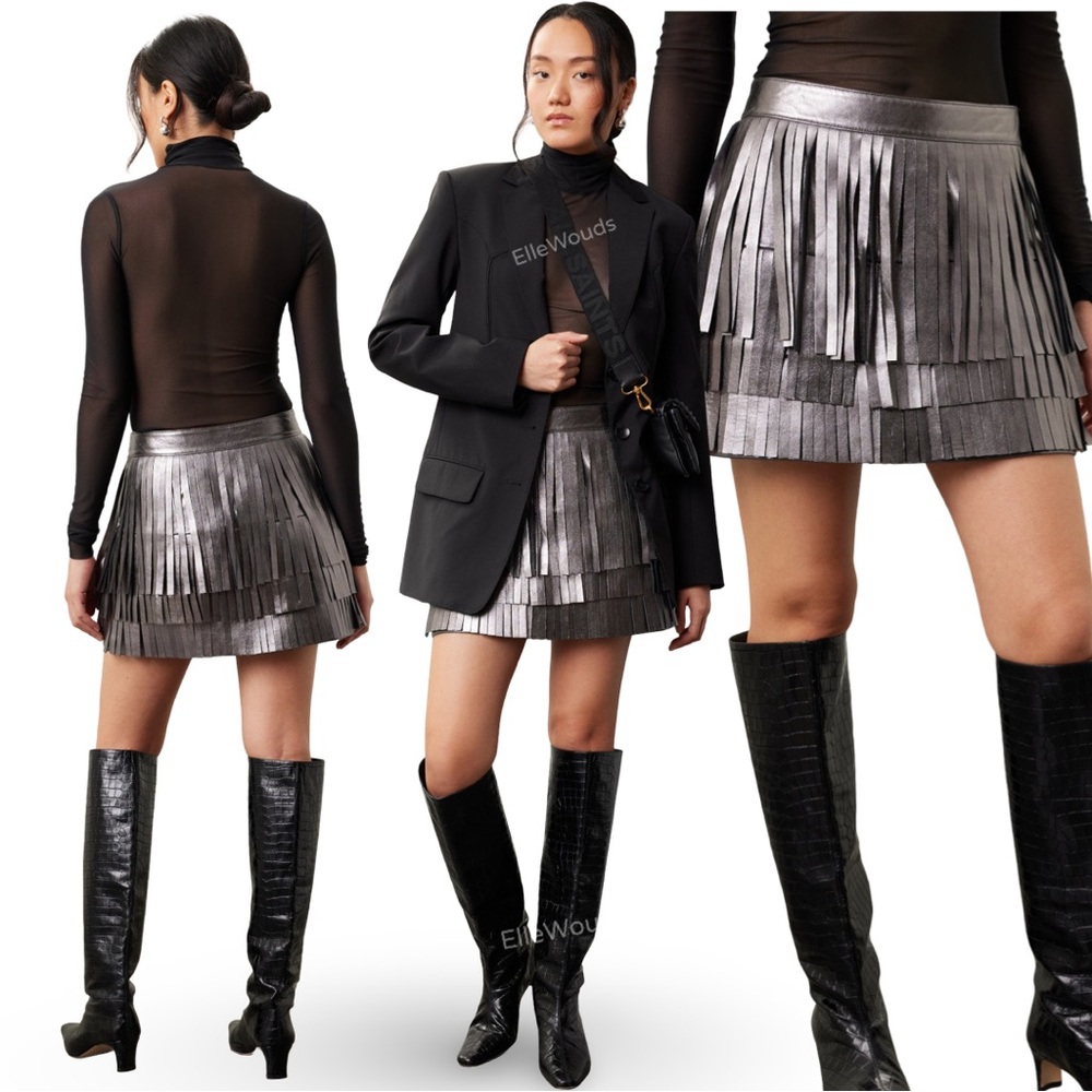 AllSaints Aisha Leather Skirt Size 6
